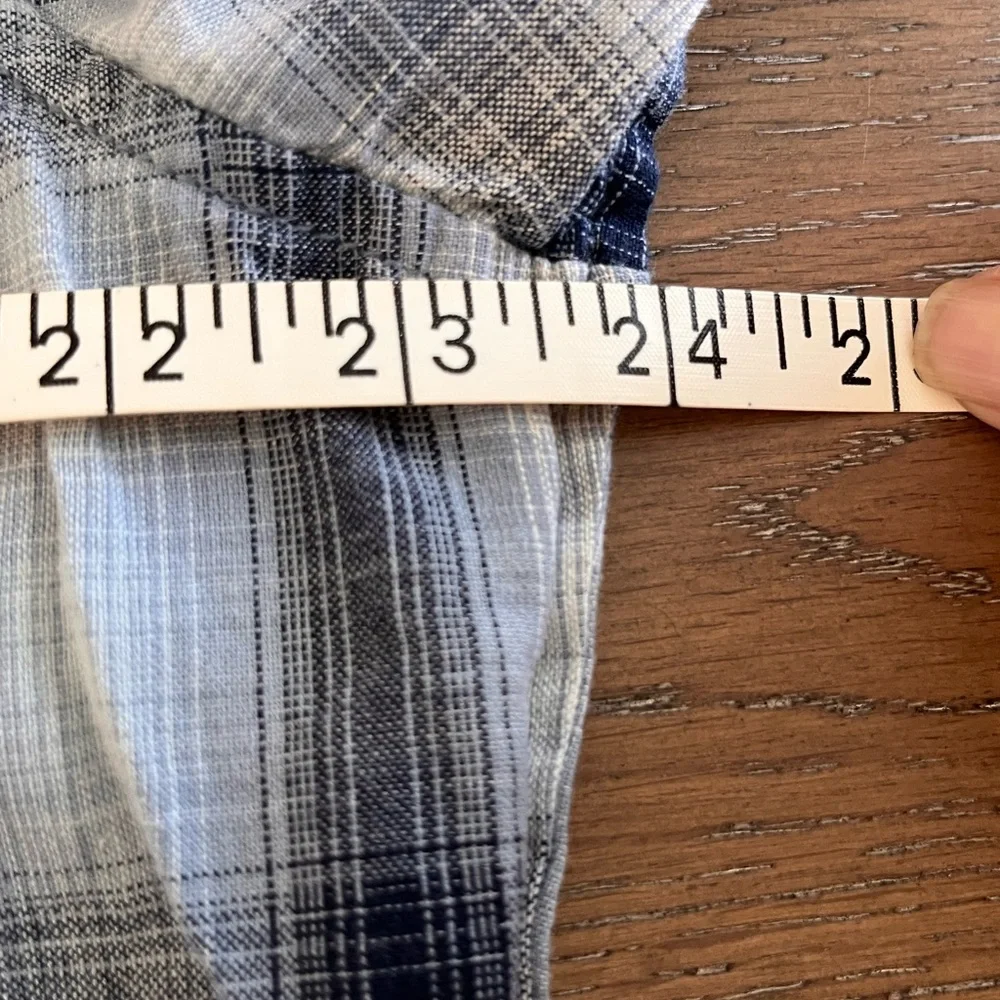 Levi's Men's Blue Plaid‎ Button-Up Western Shirt
